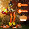 image:imageOurWarm 8FT Thanksgiving Inflatables Outdoor Decorations Sitting Inflatable Turkey Thanksgiving Blow ups for Outside with LED Lights Cute Turkey Decorations Outdoor for Roof Yard Party