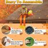 image:imageOurWarm 8FT Thanksgiving Inflatables Outdoor Decorations Sitting Inflatable Turkey Thanksgiving Blow ups for Outside with LED Lights Cute Turkey Decorations Outdoor for Roof Yard Party