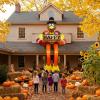 image:imageOurWarm 8FT Thanksgiving Inflatables Outdoor Decorations Sitting Inflatable Turkey Thanksgiving Blow ups for Outside with LED Lights Cute Turkey Decorations Outdoor for Roof Yard Party