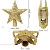 image:imageOurWarm Christmas Tree Topper Lighted Star Tree Topper Gold Christmas Tree Star with Adjustable Rotating Magic Rainbow Projector Lights 3D Hollow Star Tree Topper for Christmas Tree Decorations