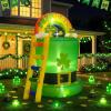 image:imageOurWarm 6FT St Patricks Day Inflatables Outdoor Decorations St Patricks Day Blow Up Inflatable Leprechaun Trap with Rainbow Pot of Gold Shamrock Ladder Saint Patricks Day Yard Garden Lawn Decor
