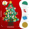 image:imageOurWarm DIY Felt Christmas Tree with 30pcs Glitter Ornaments 35 FT Felt Christmas Tree Set for Toddlers Xmas Gifts for Kids Christmas Crafts Home Door Wall Hanging Christmas Decorations