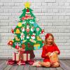 image:imageOurWarm DIY Felt Christmas Tree with 30pcs Glitter Ornaments 35 FT Felt Christmas Tree Set for Toddlers Xmas Gifts for Kids Christmas Crafts Home Door Wall Hanging Christmas Decorations