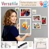 image:imageOurWarm Family Handprint Kit for 4 DIY Baby Handprint Set Keepsake Gifts with 50 PC Stickers amp 12 Paints Baby Footprint Kit Wooden Frame for New Parents Anniversary Newborn Adoption Day Gifts
