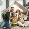image:imageOurWarm Family Handprint Kit for 4 DIY Baby Handprint Set Keepsake Gifts with 50 PC Stickers amp 12 Paints Baby Footprint Kit Wooden Frame for New Parents Anniversary Newborn Adoption Day Gifts