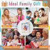 image:imageOurWarm Family Handprint Kit for 4 DIY Baby Handprint Set Keepsake Gifts with 50 PC Stickers amp 12 Paints Baby Footprint Kit Wooden Frame for New Parents Anniversary Newborn Adoption Day Gifts