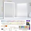 image:imageOurWarm Family Handprint Kit for 4 DIY Baby Handprint Set Keepsake Gifts with 50 PC Stickers amp 12 Paints Baby Footprint Kit Wooden Frame for New Parents Anniversary Newborn Adoption Day Gifts