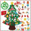 image:imageOurWarm DIY Felt Christmas Tree with 30pcs Glitter Ornaments 35 FT Felt Christmas Tree Set for Toddlers Xmas Gifts for Kids Christmas Crafts Home Door Wall Hanging Christmas Decorations