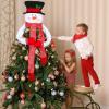 image:imageOurWarm Snowman Christmas Tree Topper Large Snowman Tree Topper with Top Hat Scarf Hugger for Christmas Holiday Winter Home Wonderland Party Decoration Ornament Supplies