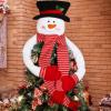 image:imageOurWarm Snowman Christmas Tree Topper Large Snowman Tree Topper with Top Hat Scarf Hugger for Christmas Holiday Winter Home Wonderland Party Decoration Ornament Supplies