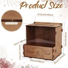 image:imageOurWarm Personalized Wedding Card Box with Names amp Date Custom Gift Card Box for Wedding with Flower Trough LaserCut Engraving Card Holder for Reception Bridal Shower Engagement Party Decor
