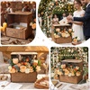 image:imageOurWarm Personalized Wedding Card Box with Names amp Date Custom Gift Card Box for Wedding with Flower Trough LaserCut Engraving Card Holder for Reception Bridal Shower Engagement Party Decor