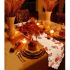 image:imageOurWarm 15 x 67 Inch Embroidered Maple Leaves Table Runner Handmade Table Cover for Fall and Thanksgiving Party Decoration