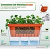 image:imageOurWarm Self Watering Pots for Indoor Plants 6 Pack 105 Inch Plastic Window Herb Planter Box with Water Level Indicator Modern Decorative Windowsill Planters for Herbs Flowers Seedlings3 Pack