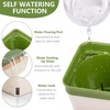 image:imageOurWarm Self Watering Pots for Indoor Plants 6 Pack 105 Inch Plastic Window Herb Planter Box with Water Level Indicator Modern Decorative Windowsill Planters for Herbs Flowers Seedlings6 Pack