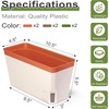 image:imageOurWarm Self Watering Pots for Indoor Plants 6 Pack 105 Inch Plastic Window Herb Planter Box with Water Level Indicator Modern Decorative Windowsill Planters for Herbs Flowers Seedlings6 Pack