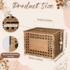 image:imagePersonalized Wooden Card Box for Wedding Bridal Shower Engagement Party  Wood Hollow Rattan Engraved Laser Customizable Name amp Date Customized Large Envelope Box Rustic Wedding Box for CardsB