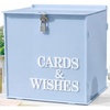 image:imageOurWarm Blue Acrylic Card Box for Wedding with 3D Raised Lettering Large Envelope Money Gift Card Box for Party Graduation Birthday Baby Shower Wedding Decorations