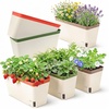 image:imageOurWarm Self Watering Pots for Indoor Plants 6 Pack 105 Inch Plastic Window Herb Planter Box with Water Level Indicator Modern Decorative Windowsill Planters for Herbs Flowers Seedlings6 Pack