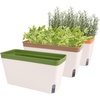 image:imageOurWarm Self Watering Pots for Indoor Plants 6 Pack 105 Inch Plastic Window Herb Planter Box with Water Level Indicator Modern Decorative Windowsill Planters for Herbs Flowers Seedlings3 Pack
