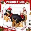 image:imageOurWarm 5FT Funny Christmas Inflatables Outdoor Decoration Christmas Dog Pooping Inflatable Holding Gingerbread Christmas Blow Ups with LED Lights for Xmas Lawn Garden Party Indoor Outdoor Decor