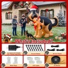 image:imageOurWarm 5FT Funny Christmas Inflatables Outdoor Decoration Christmas Dog Pooping Inflatable Holding Gingerbread Christmas Blow Ups with LED Lights for Xmas Lawn Garden Party Indoor Outdoor Decor