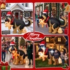 image:imageOurWarm 5FT Funny Christmas Inflatables Outdoor Decoration Christmas Dog Pooping Inflatable Holding Gingerbread Christmas Blow Ups with LED Lights for Xmas Lawn Garden Party Indoor Outdoor Decor