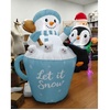 image:imageOurWarm Christmas Inflatable Outdoor Decoration Snowman Penguin Decoration