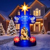 image:imageOurWarm 7FT Christmas Inflatables Cross Inflatable Nativity Scene Outdoor