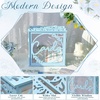 image:imageOurWarm Wedding Card Box with Acrylic Window Blue Card Box for Party DecorBlue