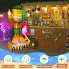 image:imageSummer Tiki Inflatables with Flamingo for Luau Hawaiian Party Decorations