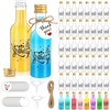 image:imageOurWarm 50 Pack Happy Birthday Mini Liquor Bottles 17oz50ml Empty Plastic Shot Bottles with Gold Screw Caps Funnels Tags amp Twines for Juice Wine Alcohol Juicing Ginger Shots Birthday Party FavorsBirthday