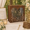 image:imageCustomized Wooden Card Box for Wedding Reception with Names and Date