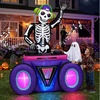 image:imageOurWarm 6FT Halloween Inflatables Skeleton DJ with Music Outdoor Decoration