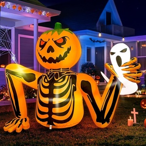 image:image10FT Giant Led Lighted Halloween Inflatables Skeleton for Roof Garden5FT