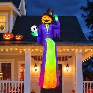 image:image10FT Sitting Halloween Inflatable Pumpkin with Flame Light for Roof Decor10FT