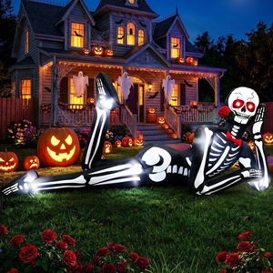 image:imageOurWarm 12FT Halloween Inflatables Outdoor Decorations Inflatable Skeleton