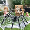 image:imageOurWarm 4 FT Giant Spider Halloween Decorations Outdoor Scary Spider PropBlack
