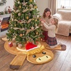 image:imageOurWarm 48 Inch Christmas Tree Skirt for Highland Cow Christmas Decorations