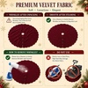 image:imageOurWarm Burgundy Velvet Christmas Tree Skirt 60 Inches Rustic Tree Skirts