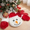 image:imageOurWarm 48 Inch Christmas Tree Skirt White Tree Skirt Plush Snowman Decor