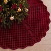 image:imageOurWarm Burgundy Velvet Christmas Tree Skirt 60 Inches Rustic Tree Skirts