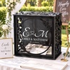 image:imageOurWarm Customized Wedding Card Box for Reception PVC Gift Black Card Box