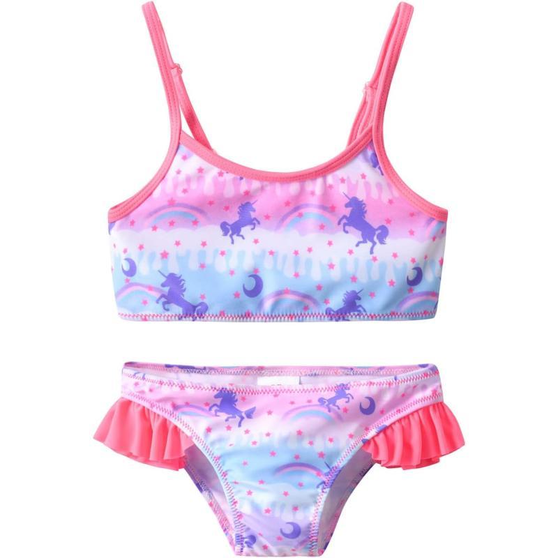 VIKITA Girls Bikini Set Two Pieces Swimsuits Toddler Bathing Suit Colorful Sport Beach Swimwear for 310 YearsUnicornsm022