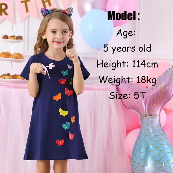 VIKITA 2020 Toddler Girls Summer Dresses Short Sleeve Outfit 38 YearsAjm6808