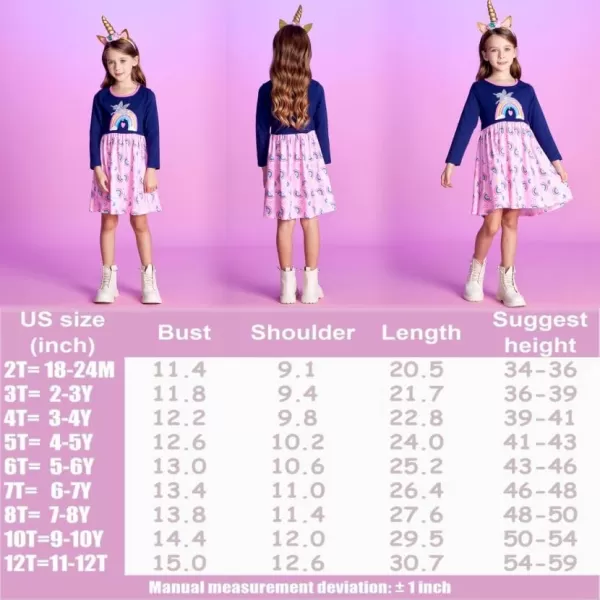 VIKITA Baby Girl Cartoon Flower Dress Long Sleeve Winter Dresses for 212 Years Old GirlsAlh5747