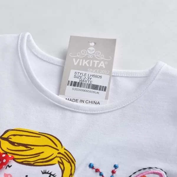 VIKITA Baby Girl Cartoon Flower Dress Long Sleeve Winter Dresses for 212 Years Old GirlsAlh5926