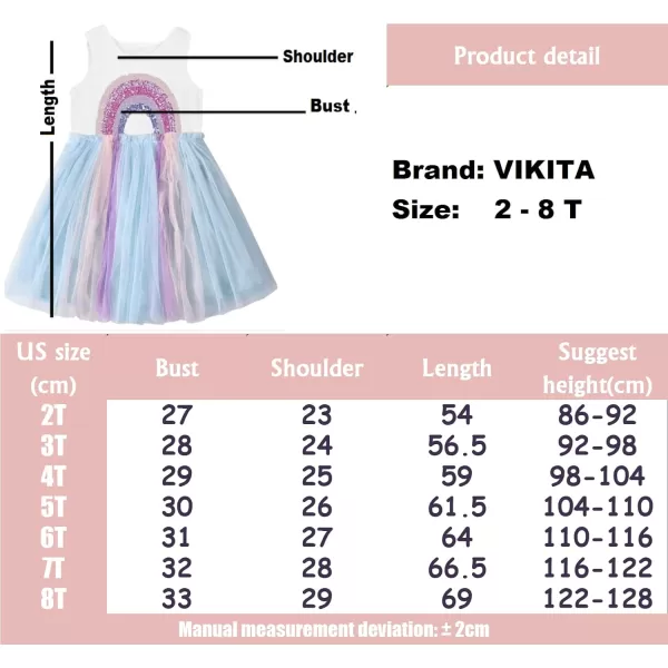 VIKITA Girls Dresses for Summer Short Sleeve Toddler Girls Clothes Party Tutu Dresses for Little Girls 312 YearsAsh4791