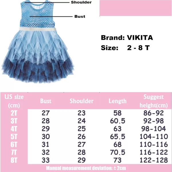 VIKITA Girls Dresses for Summer Short Sleeve Toddler Girls Clothes Party Tutu Dresses for Little Girls 312 YearsBsh4401