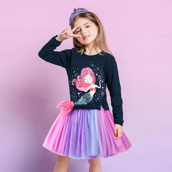 VIKITA Girls Dresses for Winter Long Sleeve Toddler Girls Clothes Party Tulle Dresses for Little Girls212 YearsAlh2307